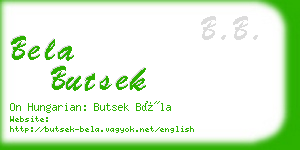 bela butsek business card